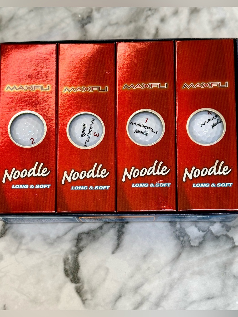 MAXFLI Noodle Golf Balls - Red Packaging